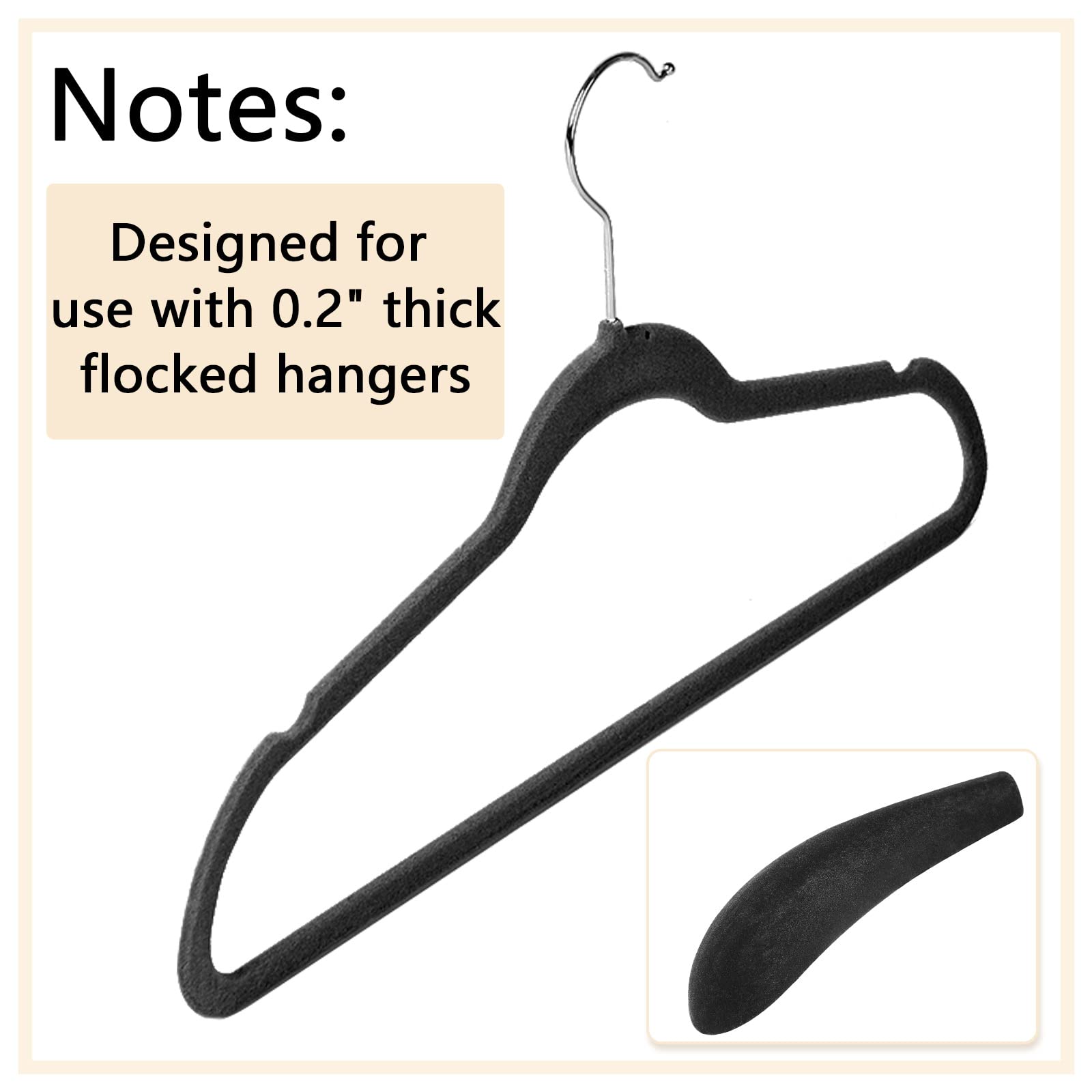8 Pieces Velvet Hanger Shoulder Pads Over Hanger Pads Black Form Shoulder Shaper Protectors For Coat Sweaters Racks Are Not Incl